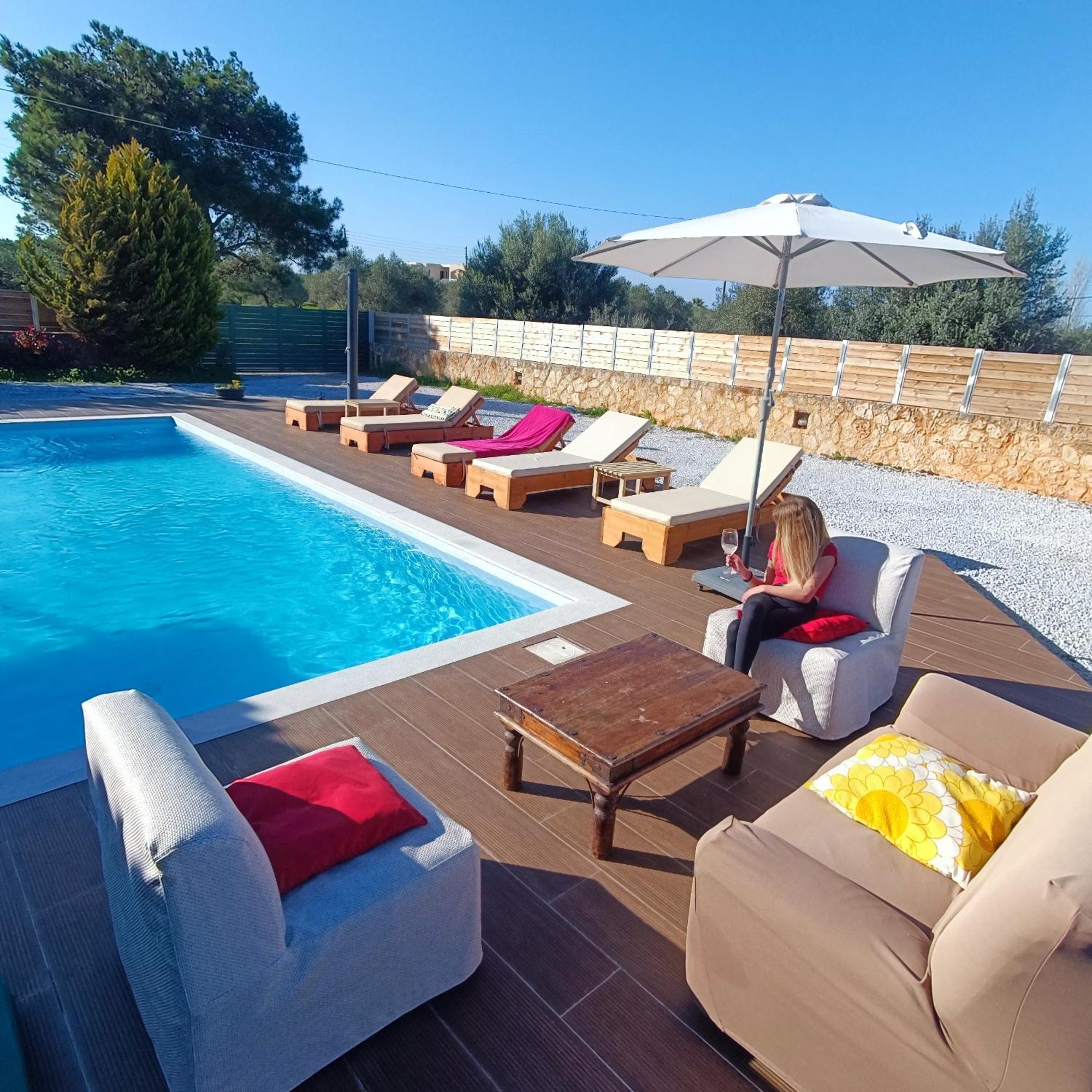 Drosoula Villa 3Bdr Private Swimming Pool Chorafakia Eksteriør billede